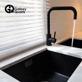 Galaxy Quartz Sink, Square, Black, 450mm x 400mm