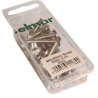 Machine Screws, M4 x 30mm, 20 Pieces