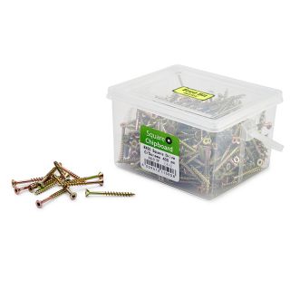 Chipboard Screws, Square, No.8, 4mm x 50mm, 400 Pieces