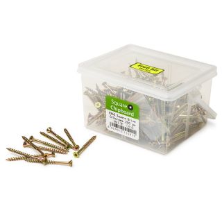 Chipboard Screws, Square, No.8, 4mm x 60mm, 250 Pieces