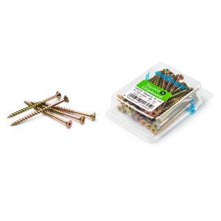 Chipboard Screws, Square, No.10, 5mm x 75mm, 40 Pieces