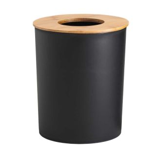 Waste Bin, Black/Bamboo, 7L