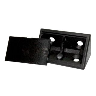 Corner Block with Cap, Black, 40 Pieces