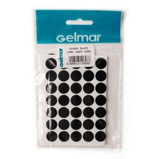 Hole Covers, Black, 12mm, 140 Pieces