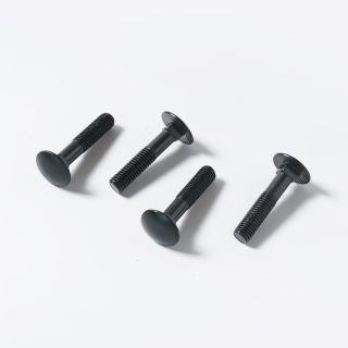 Carriage Bolts, Black, M10 x 50mm, 4 Pieces
