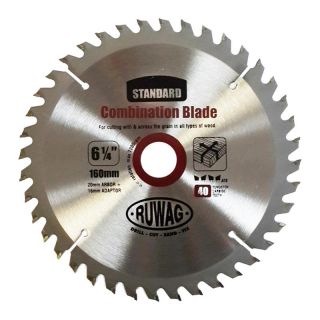 Circular Saw Combination Blade, TCT, 40T, 160mm x 20mm Bore