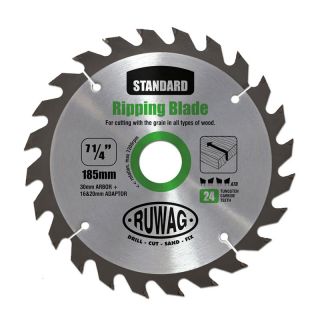 Circular Saw Ripping Blade, TCT, 24T, 185mm x 30mm Bore