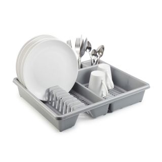 Dish Rack, Grey Plastic