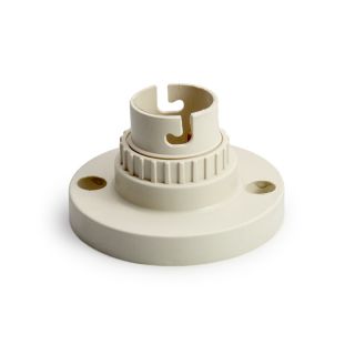 Batten Holder, B22, White, 50mm