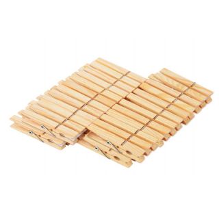 Clothes Pegs, Wood, 48 Pieces