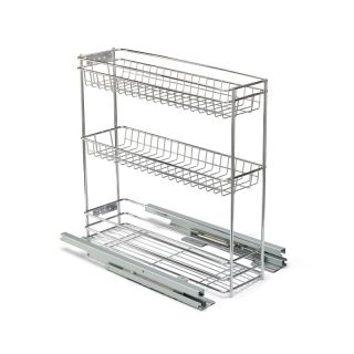Base Mounted Pull Out, 3 Tier, Chrome Plated, 200 Unit