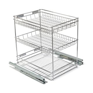 Base Mounted Pull Out, 3 Tier, Chrome Plated, 400 Unit