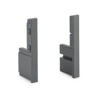 Starbox Slim Drawer Front Ends, Grey, H88mm, 1 Pair