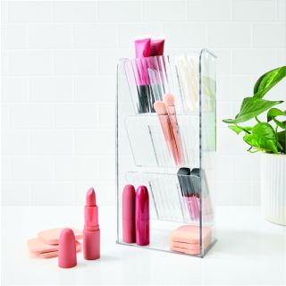 Multi-Purpose Angled Organiser, Clear, 3 Tier