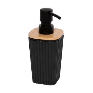 Soap Dispenser, Black, Bamboo