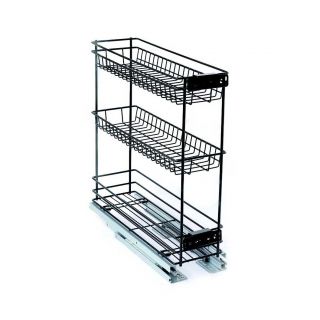 Base Mounted Pull Out, 3 Tier, Black, 300 Unit