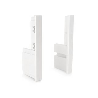 Starbox Slim Drawer Front Ends, White, H88mm, 1 Pair