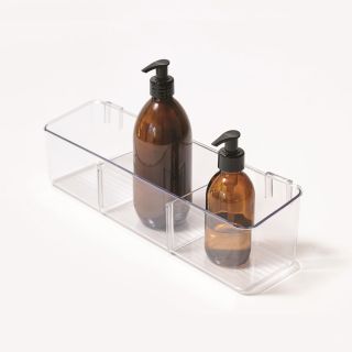 Bath Organiser, Wall Mount, Stick-On, Clear