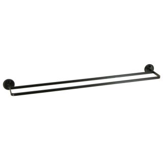 Double Towel Rail, Stainless Steel, Matt Black, 600mm