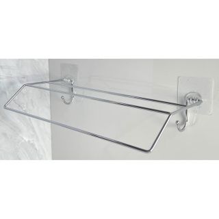 Double Towel Rail, Stainless Steel, Stick-On, 400mm