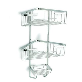 Corner Shelf, 3 Tier, Stainless Steel