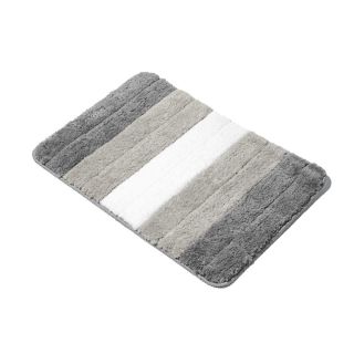 Bath Mat, Microfibre, Antislip, Grey, 610mm x 430mm