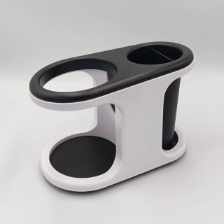 Hair Dryer/Straightener Holder, Plastic, Black/White