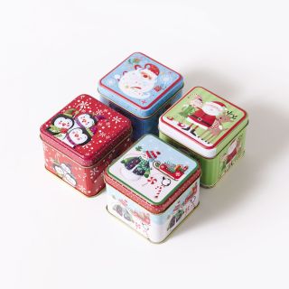 Christmas Tin, Square, 1 Piece