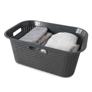 Laundry Basket, Hipster, Charcoal, 50L