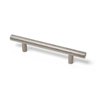 Steel Barrel Handle, Knurled, Brushed Satin Nickel, 128mm