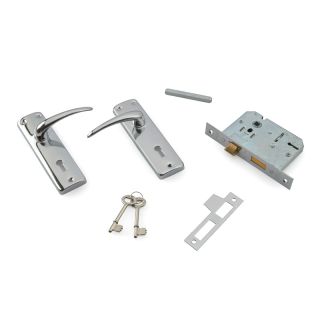 3 Lever Lock Set, Chrome Plated