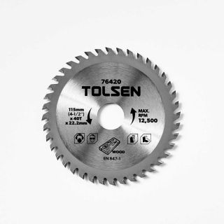 Circular Saw Blade, TCT, 40T, 115mm x 22.2mm Bore