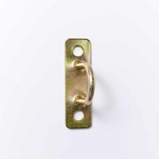 Multi-Purpose U Hook, Flat Rectangle Plate, Yellow Passivate