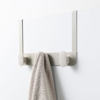 Over Door Hook, Light Grey, 3 Hooks