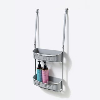 Hanging Shower Caddy, Light Grey Plastic