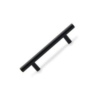 Hollow Stainless Steel Barrel Handle, Matt Black, 96mm