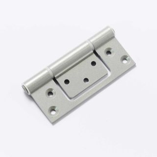 Flush Hinge, Grey, Aluminium, 100mm