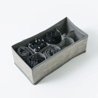 Drawer Organiser, Non-Woven, 8 Compartment, Grey, 310mm x 160mm x 110mm