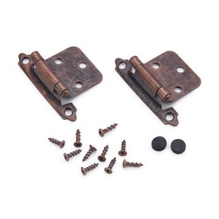 3 Knuckle, Spring Hinge, Antique Copper, 2 Pieces