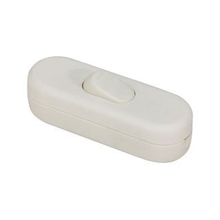 Through Switch, White Plastic