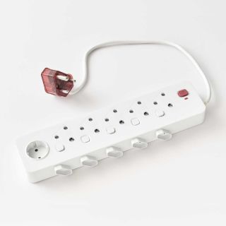 11 Way Multi-Plug, Surge Protector, 5 x 3Pin, 5 x 2Pin, 1 x Schuko