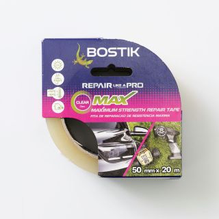 Bostik Max Repair Tape, Clear, 50mm x 20m