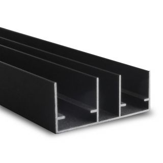 Sliding Door System, Top Profile, Black, 3m