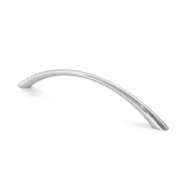 Whale Router Handle Whalebone Handle, Brushed Satin Nickel, 128mm