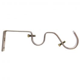 Steel Rod Metal Bracket, Double, Bronze, 32mm